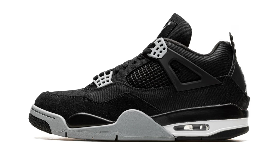 AIR JORDAN 4 RETRO BLACK CANVAS