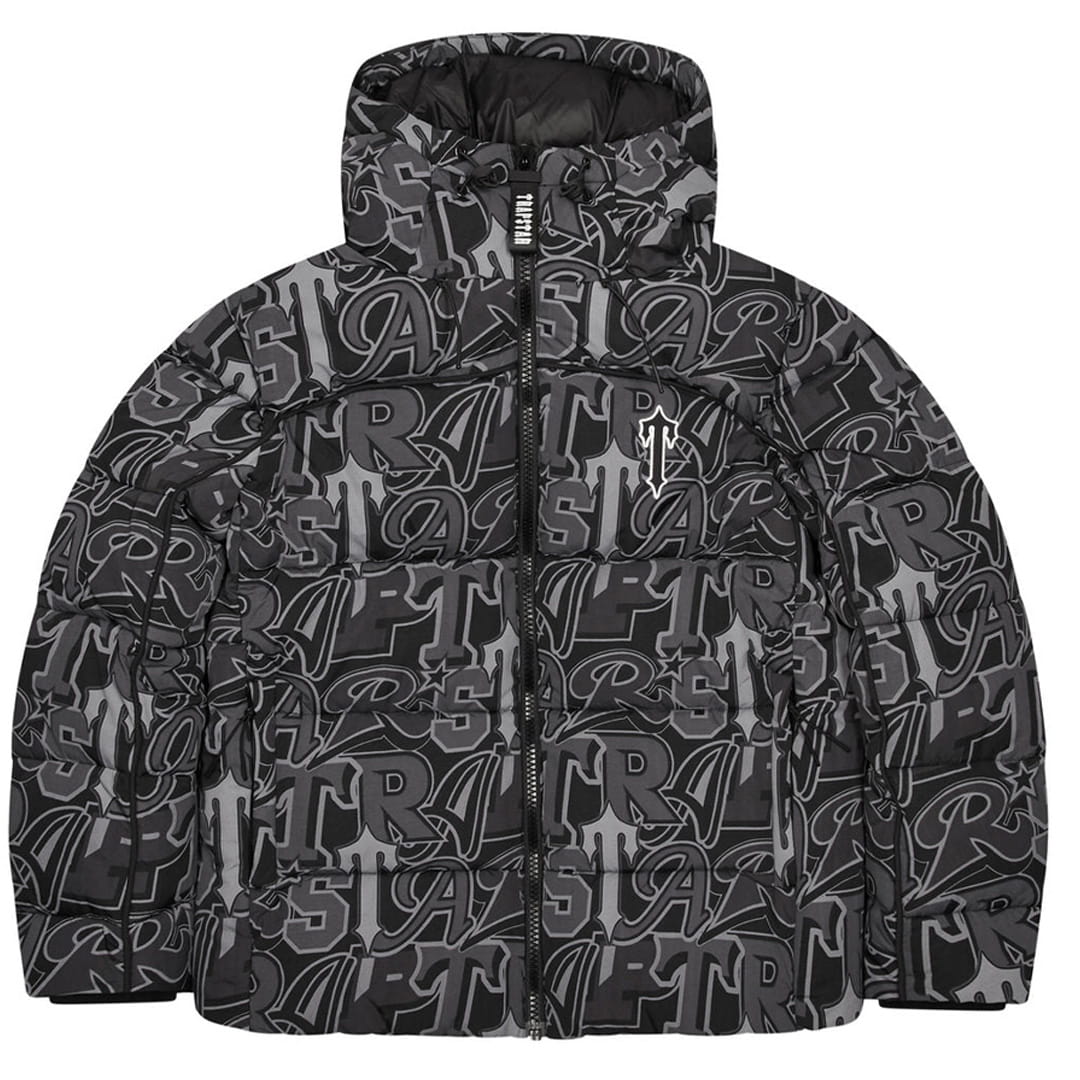 TRAPSTAR IRONGATE ARCH WILDCARD PUFFER BLACK